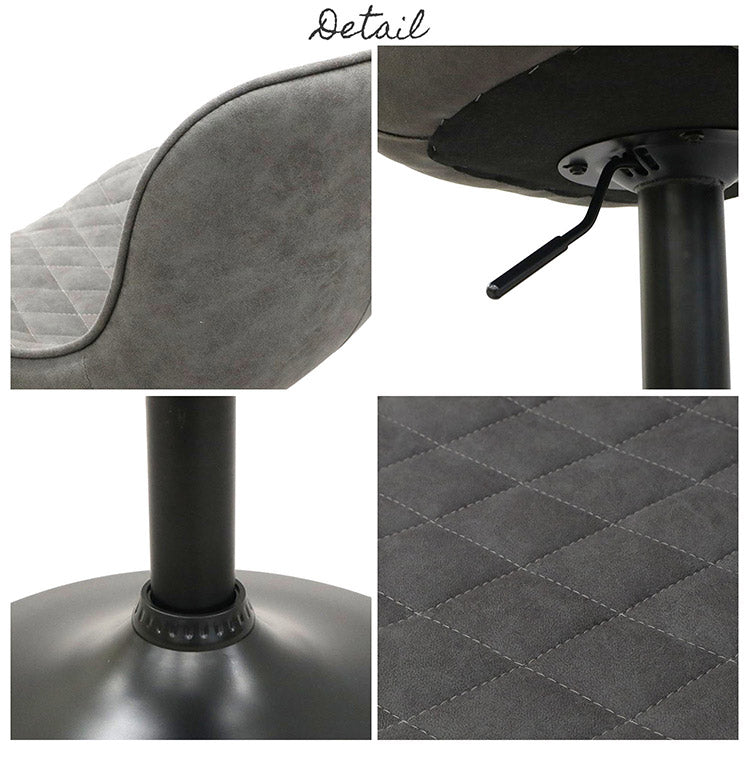 カウンターチェア背もたれ付き 昇降 回転 ラウンドカウンターチェア 模様付き ガス圧式 高さ調節 無段階調節 キッチンカウンター カフェ 360度回転 足置き 背もたれ付 アームレス(代引不可)