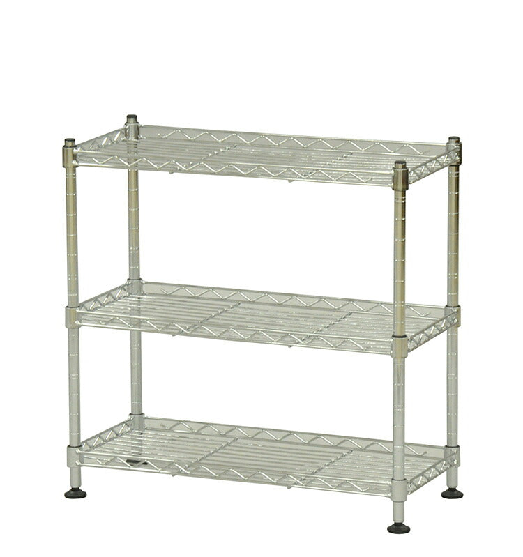 スチールラック ミニラック 三段 幅45 奥行き20 高さ45 シェルフ ワイヤー オープンラック コンパクト リビング スリム ポール径14mm 防サビ 収納(代引不可)