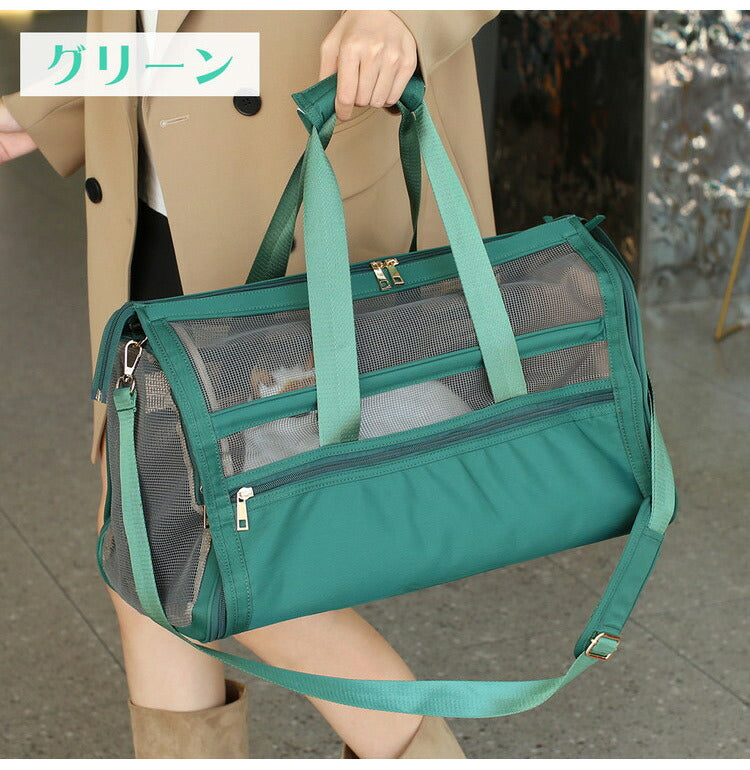 犬 猫 お出かけ用 ペット トートキャリー ボストンキャリー ショルダーキャリー 折りたたみキャリー スリング ペットキャリーバッグ 犬 キャリーバック(代引不可)