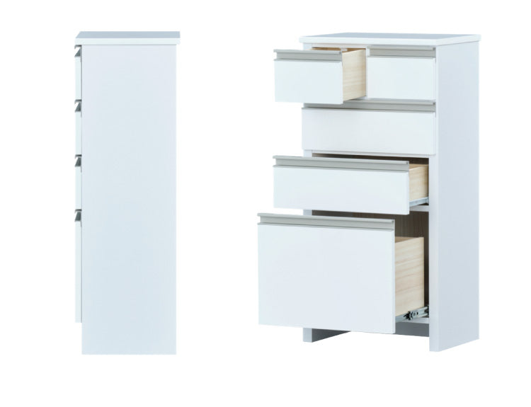 一生紀 サニタリーチェスト 完成品 4段 幅45 奥行30 高さ90 LILIA ランドリーチェスト 鏡面 ホワイト 白 スリム ランドリーラック ISSEIKI おしゃれ(代引不可)