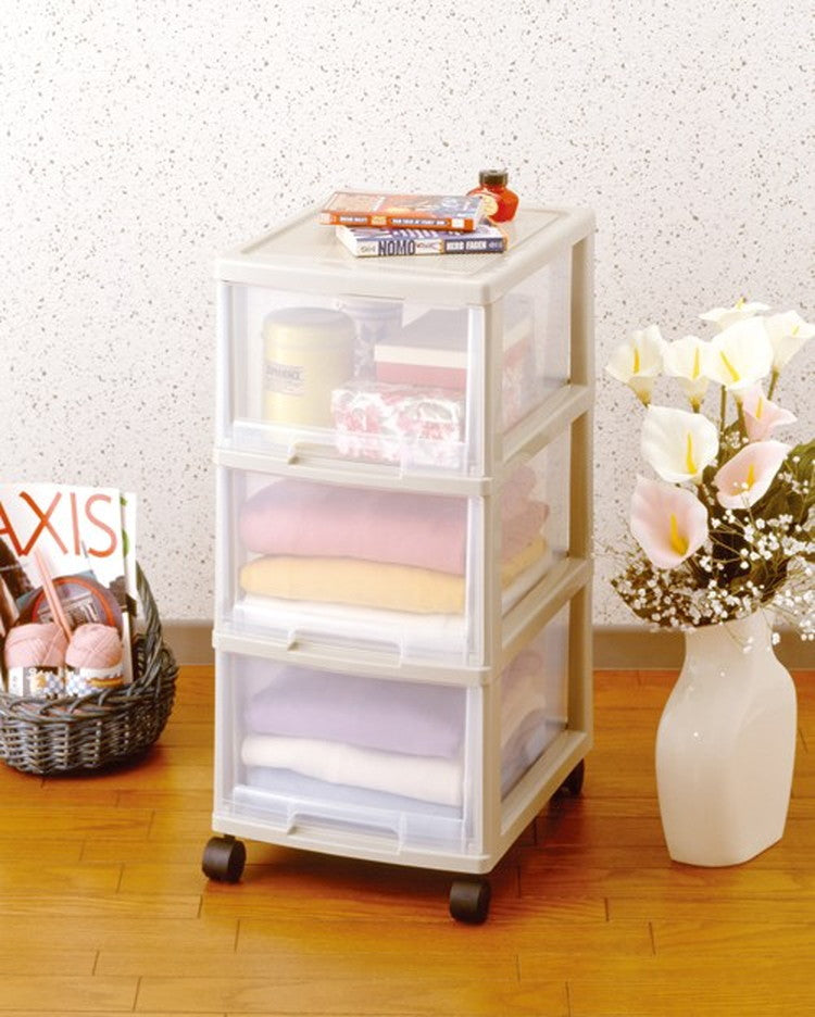 【5%OFF】天馬 ユニフィット深3段 カプチーノ 衣類収納 収納ケース チェスト クローゼット収納 押し入れ収納 押入れ収納 tenma 幅33cm 奥行41cm 高さ68.5cm(代引不可)