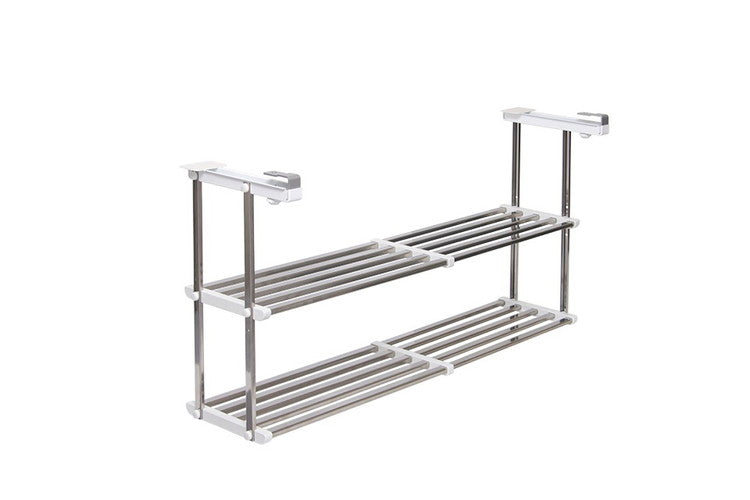 伸縮吊戸下はさみ棚 2段 幅55~95cm 田窪工業所 TAKUBO HM2-90L(代引不可)