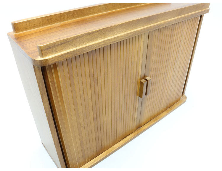 ジャバラ扉式調味料ケース ダークブラウン 卓上 調味料ケース 調味料ラック スパイスラック カウンター上収納 カウンター収納(代引不可)