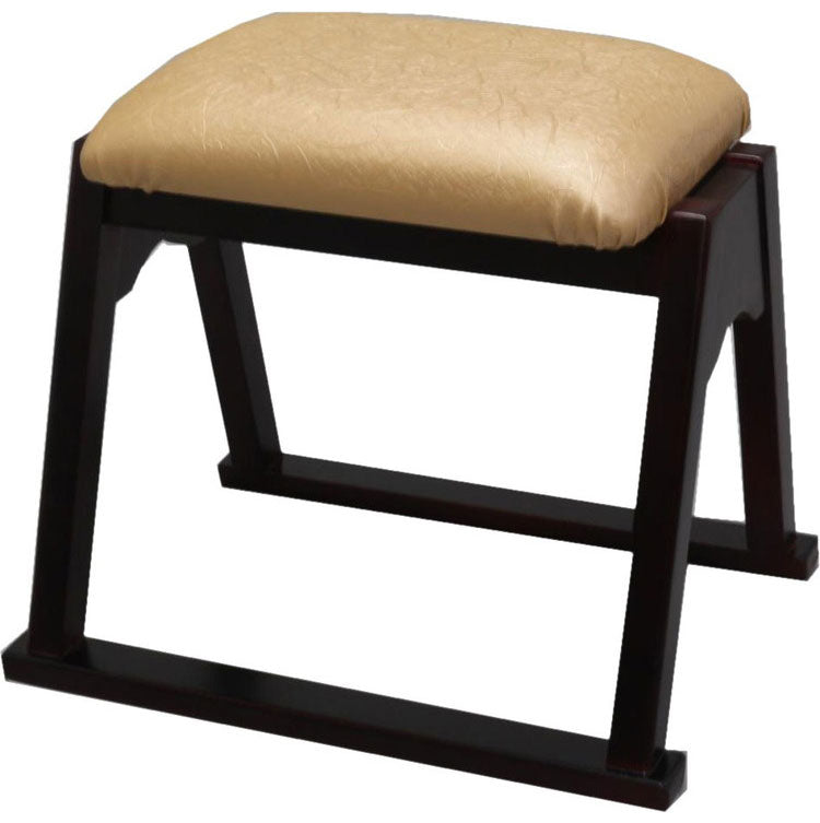 スタッキングできる仏壇前椅子 完成品 天然木 供物台用 経机用 仏壇前 椅子 イス チェア 1脚 単品 スタッキングチェア コンパクト 法事 お彼岸 和室 和風 仏前(代引不可)