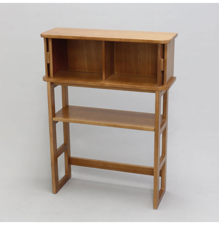 天然木ジャバラ扉のコンソールテーブル ブラウン 天然木 コンソールテーブル 玄関 廊下 省スペース(代引不可)