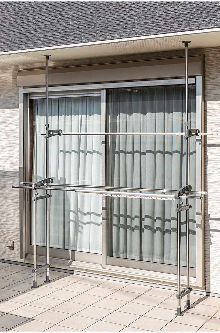 セキスイ ステンレス ベランダ用物干し台 スタンドポール DSL-10 積水樹脂 物干し ものほし 干し台(代引不可)