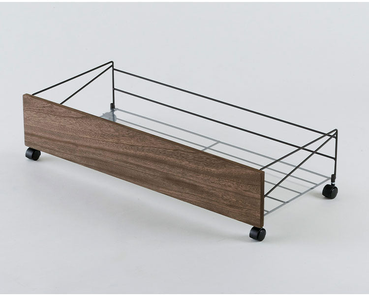 下村企販 日本製 燕三条 シューズボックス下ワゴン 収納庫 幅80cm 収納ラック 靴箱下 シューズボックス下 ワゴン 玄関収納 省スペース おしゃれ