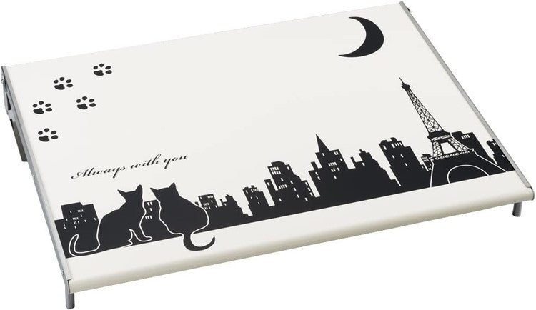 ヨシカワ 日本製 クロネコキッチン コンロカバー 69×52cm 作業台 油跳ねガード 猫 ネコ デザイン かわいい 可愛い 1305505 燕三条 おしゃれ