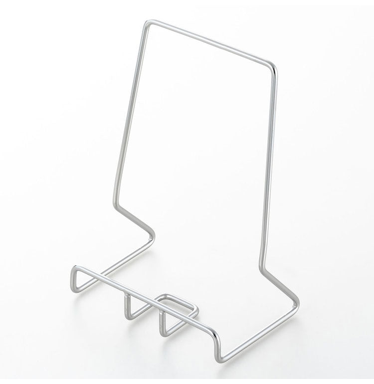 ヨシカワ 日本製 燕三条 Hi! 鍋蓋スタンド 鍋蓋ホルダー ステンレス製 まな板スタンド タブレットスタンド 鍋蓋 鍋フタ 鍋蓋置き 鍋蓋立て レシピ本 キッチン収納 Yoshikawa キッチンツール シンプル