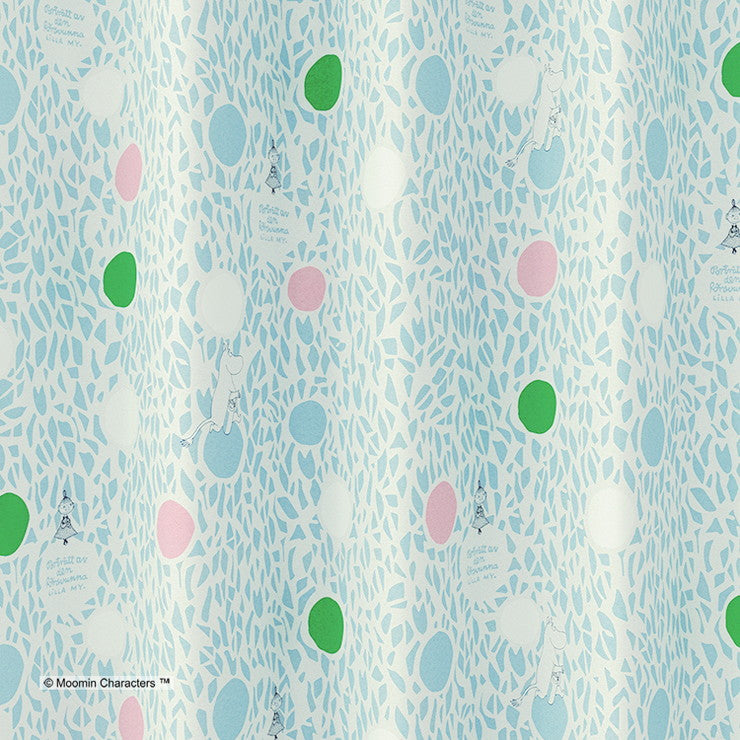 カーテン 日本製 ムーミン MOOMIN COLOR CIRCLE カラーサークル 2級遮光 ウォッシャブル 形状記憶加工 グレー ブルー 1枚入(代引不可)