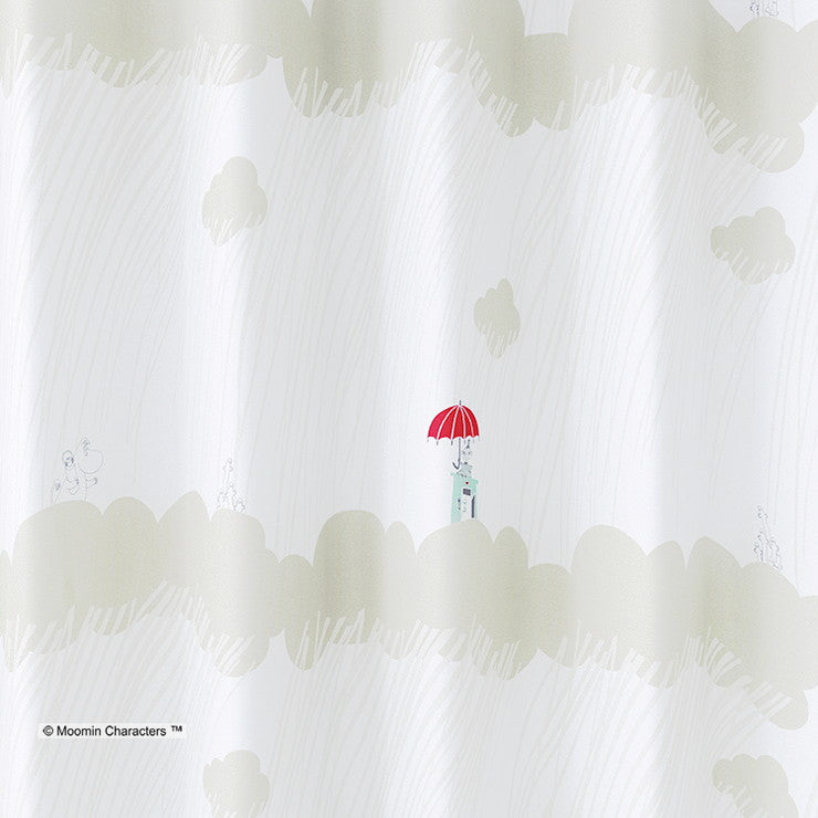 カーテン 日本製 ムーミン MOOMIN RAIN DROPS レインドロップス 2級遮光 ウォッシャブル ブラック ブルー ベージュ 1枚入(代引不可)