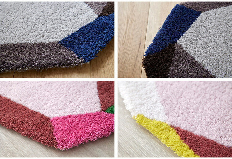 日本製 ラグ マット 45×70cm 防ダニ 滑り止め ジェムマット 宝石モチーフ 国産 スミノエ Suminoe 北欧 かわいい おしゃれ(代引不可)