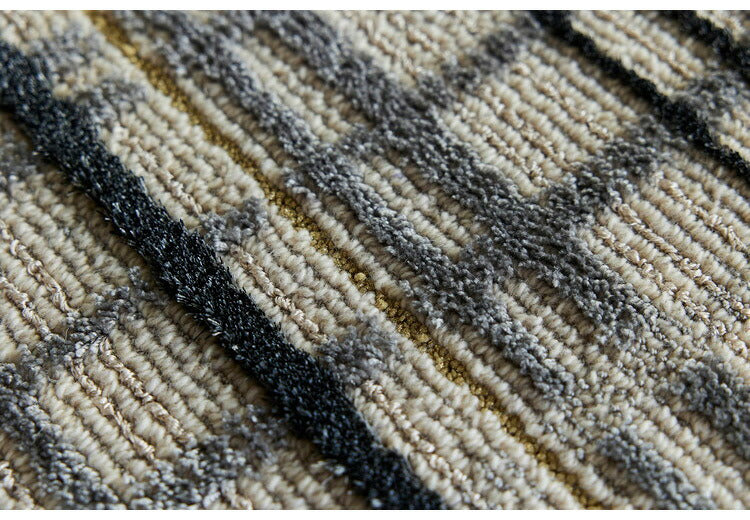 日本製 ラグ 190×190cm 防ダニ 滑り止め ミロワール フルール タフトラグ アイボリー グレー 国産 スミノエ Suminoe 北欧 モダン シンプル おしゃれ(代引不可)