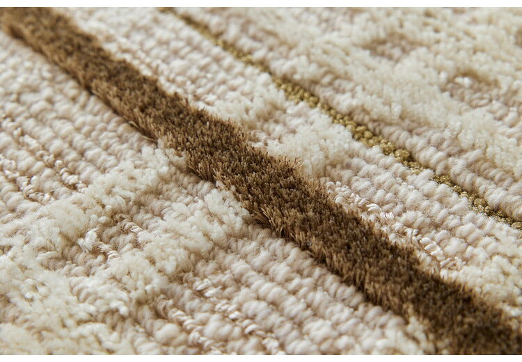 日本製 ラグ 190×240cm 防ダニ 滑り止め ミロワール フルール タフトラグ アイボリー グレー 国産 スミノエ Suminoe 北欧 モダン シンプル おしゃれ(代引不可)