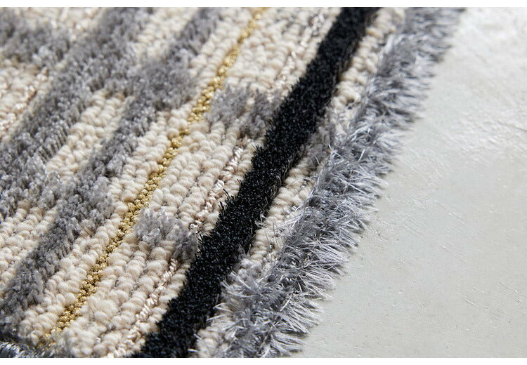 日本製 ラグ マット 50×80cm 防ダニ 滑り止め ミロワール フルール タフトラグ アイボリー グレー 国産 スミノエ Suminoe 北欧 モダン シンプル おしゃれ(代引不可)