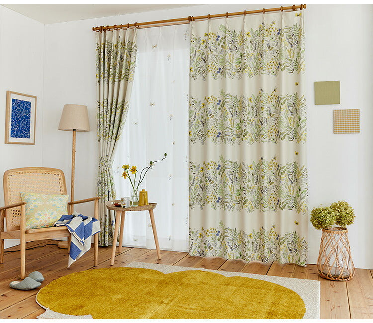 日本製 カーテン MICHIKUSA ミチクサ DESIGN LIFE デザインライフ 1枚入 ウォッシャブル 洗える 形状記憶加工 北欧 おしゃれ(代引不可)