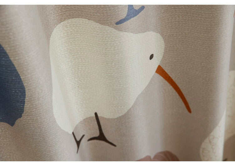 カーテン 国産 遮光 2級遮光 幅100cm 洗える 節電 省エネ 形状記憶加工 北欧 かわいい おしゃれ 新生活 一人暮らし ウォッシャブル テクテクキーウィ TEKUTEKU KIWI DESIGN LIFE デザインライフ(代引不可)