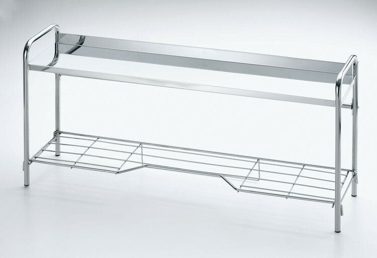 日本製 燕三条 コンロ奥ラック 2段 ステンレス棚 キッチンラック キッチン収納 ステンレスラック 調味料ラック スパイスラック AK-083 ステンレス(代引不可)