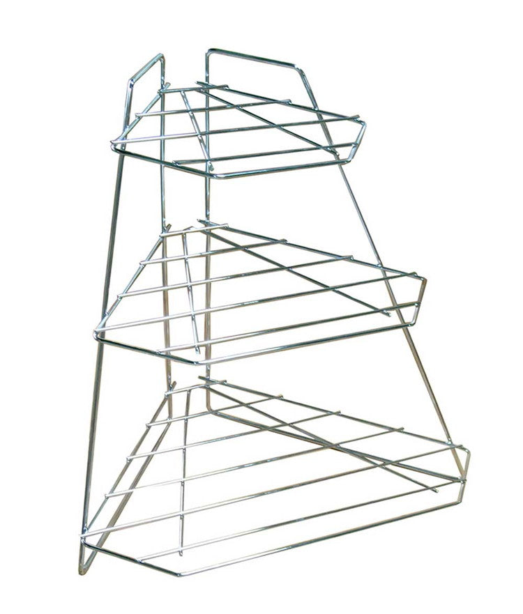 日本製 燕三条 コンロコーナーラック 3段 完成品 鍋フライパン収納 頑丈 キッチンラック 省スペース コンロラック キッチン収納 AK-126 スチール(代引不可)