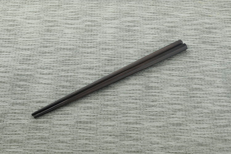 三代目黒檀六角箸(大)(代引不可)