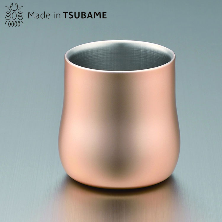 18-8ステンレス二重構造 エレガンス フリーカップ シャンパンゴールド(代引不可)