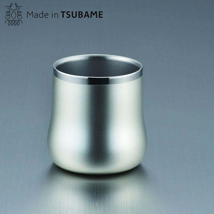 18-8ステンレス二重構造 エレガンス DXフリーカップ230ml シャンパンシルバー(代引不可)