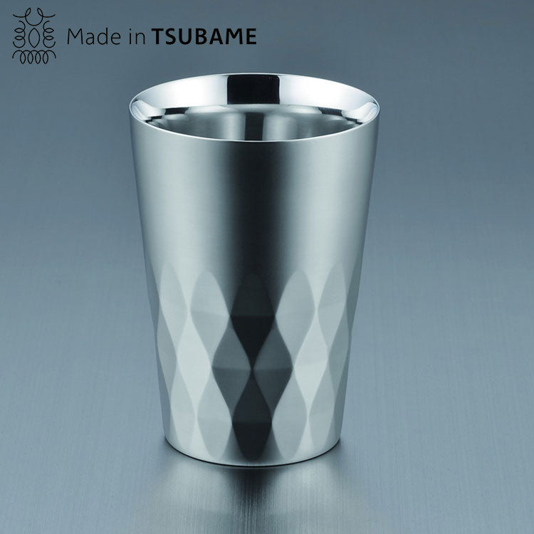 アーガイル柄 18-8ステンレス二重構造 タンブラーS(代引不可)