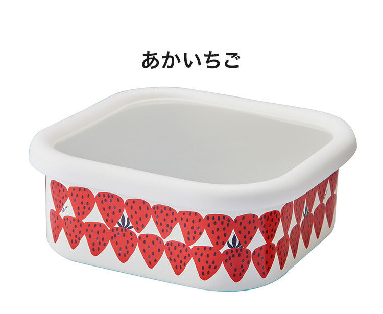 プルーン ホーロースクエアストッカーL レモン 猫 キュート プチホーロー食器 ミミ ココ モモ 丸い 日本製(代引不可)