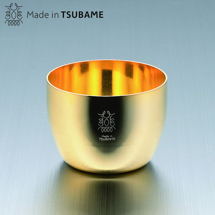 18-8ステンレス製ぐい飲み(オール24金メッキ)(代引不可)