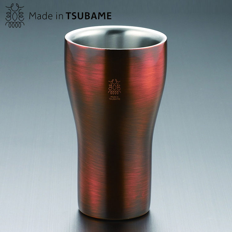 18-8ステンレスW構造銅メッキブロンズ仕上タンブラー300ml(代引不可)