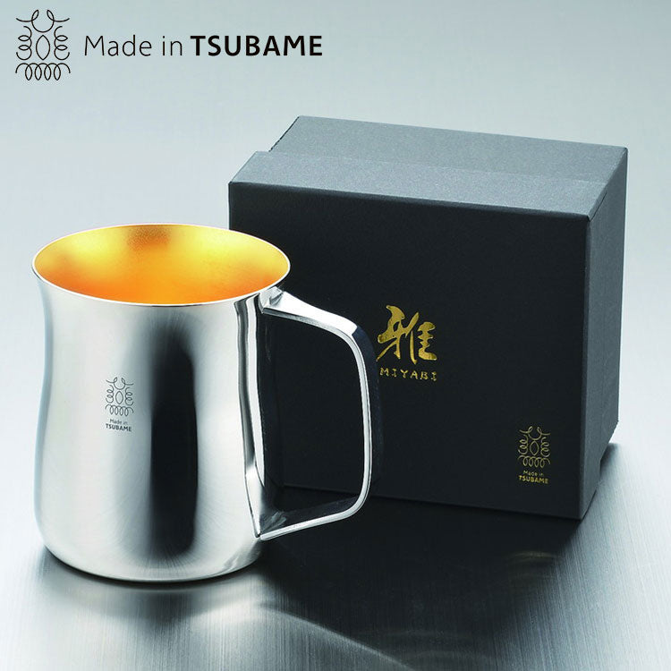 雅 手付きタンブラー(内面24金メッキ)(代引不可)