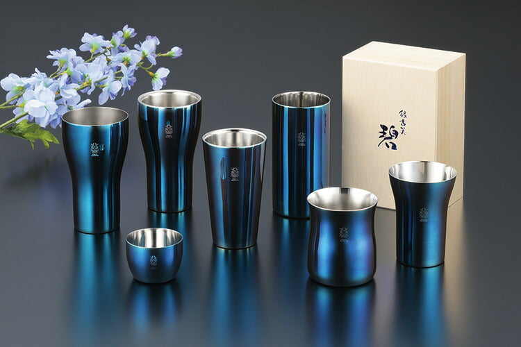 碧 銀古美 18-8ステンレスW構造アイスペール 日本古来 伝統的 銀いぶし仕上げ 優美 酒器 輝く テーブル 高級感 奥深い色合い