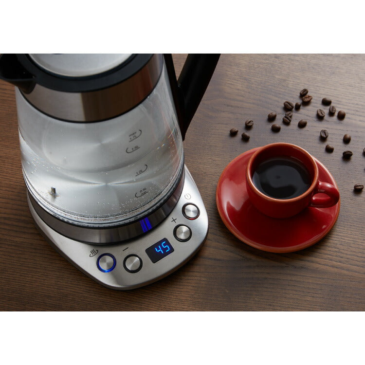 サスティア 温度調整ガラス電気ケトル1.7L(代引不可)