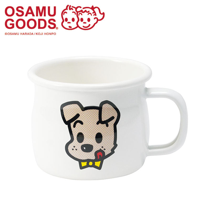 「OSAMU GOODS」フェイス ホーローマグカップ ドッグ キャラクター キッチン用品 かわいい(代引不可)