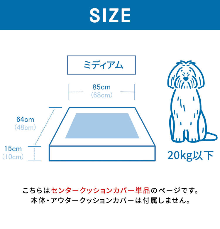 gugu ドギーベット 替えカバー ペットベッド 犬用ベッド オールシーズン仕様 シェルパ生地 カバーを外して洗える 中型犬向け(代引不可)