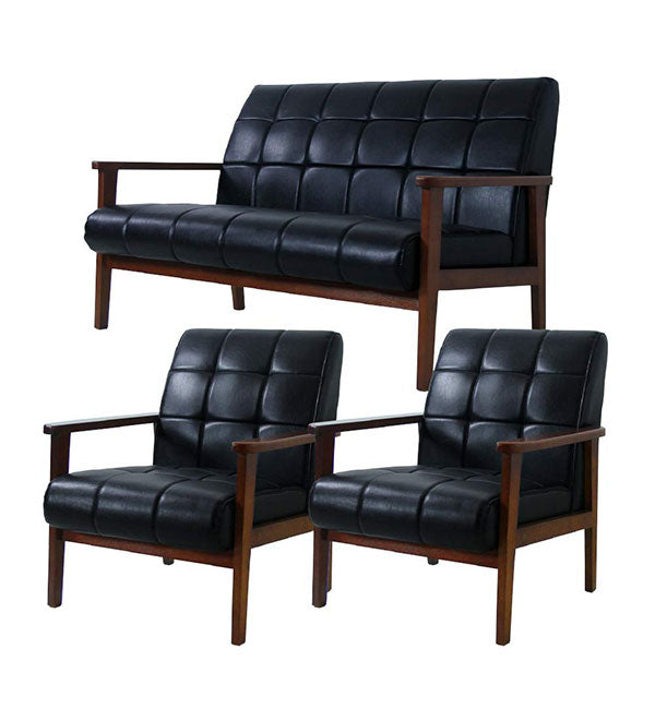 応接ソファセット 4人用 アニータ 3点セット 1人掛けソファ×2台 2人掛けソファ×1台 応接用ソファ ロビーチェア 待合室 椅子 業務用 おしゃれ 銀行 オフィス家具(代引不可)