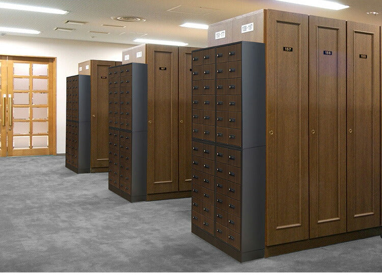 ロッカー ダイヤル錠 3列2段 6人用 木目 貴重品入れ 貴重品ロッカー