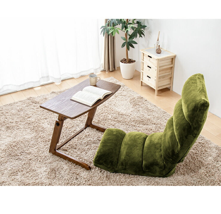 昇降式 サイドテーブル 高さ調節 昇降式 ベッドサイドテーブル パソコンデスク カフェテーブル 木製 ブラウン コンパクトデスク