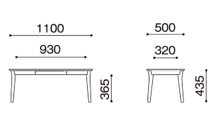 ボスコ BOSCO リビングテーブル シンプルデザイン ニューオイルフィニッシュ ナチュラル&ハンドメイド ハイクオリティロープライス テーブル 机 110cm×50cm ダークブラウン(代引不可)