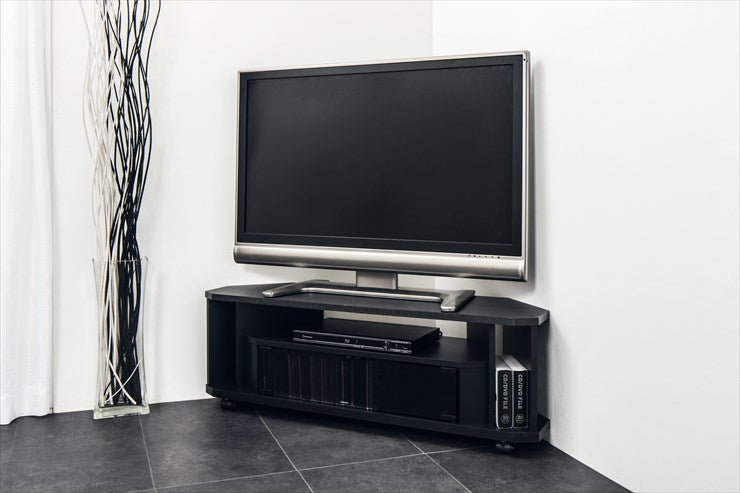 テレビ台 ローボード コーナー 幅100 ヌック ワイド 大容量 テレビボード 収納 組み立て簡単 工具不要 おしゃれ 黒 背面 薄型 ラック(代引不可)