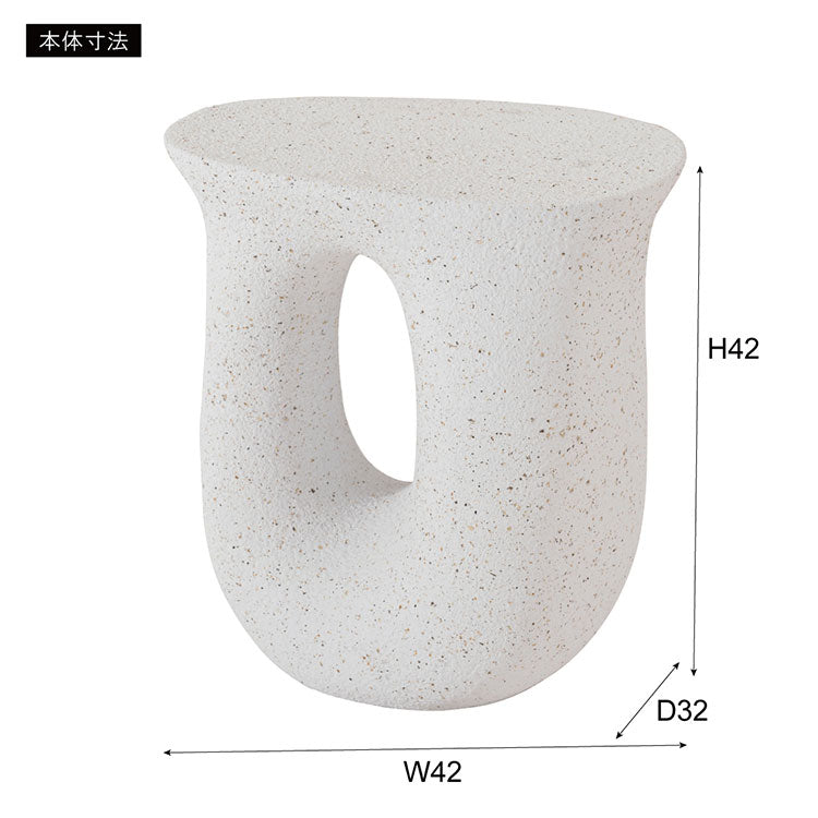 サイドテーブル AST-62 東谷 サイドテーブル テラゾー柄 おしゃれ オブジェ ナイトテーブル ソファサイド グレー モダン ベッドサイド ミニテーブル ストーン 大理石調 カーブ 曲線 石 灰色 マーブル(代引不可)