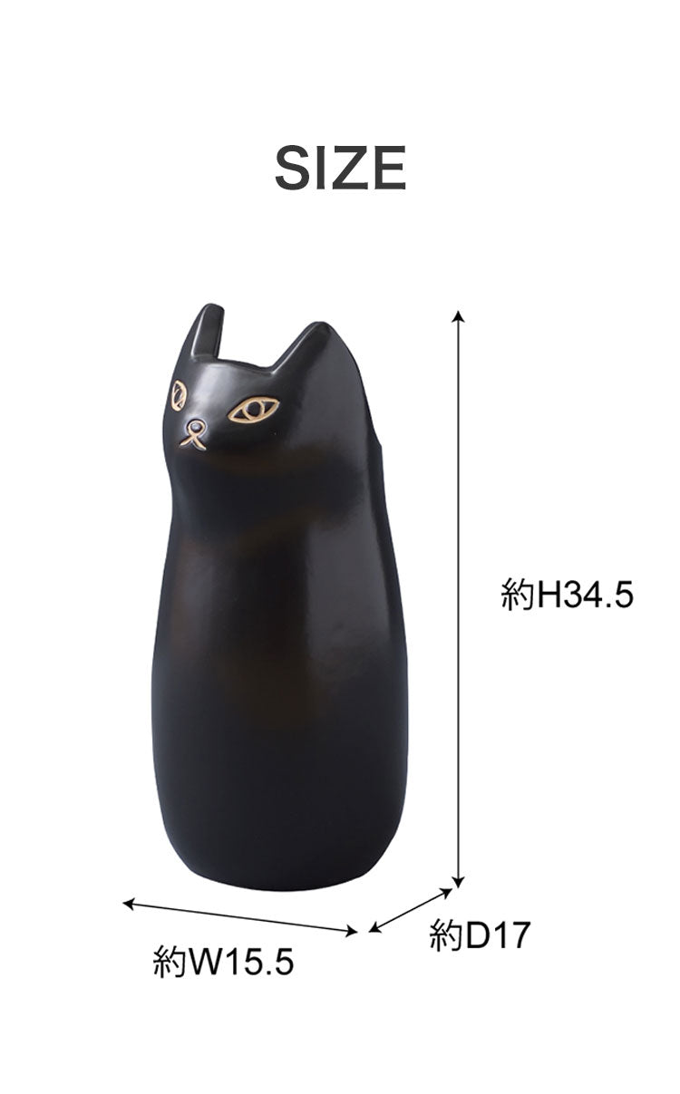 傘立て カサタテ シンプル アンブレラスタンド 傘入れ 玄関 スッキリ かさ 収納 陶器 マット コンパクト スリム ねこ 猫 かわいい フラワーベース ポスター収納 室内 室外 ホワイト ブラック ブラウン(代引不可)