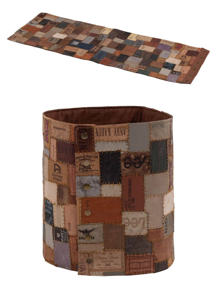 プランターカバー Mサイズ ボタン 本革コットン カバー 屋内用 ガーデニング インテリア おしゃれ 北欧 かわいい シンプル 雑貨 ナチュラル 植木鉢(代引不可)