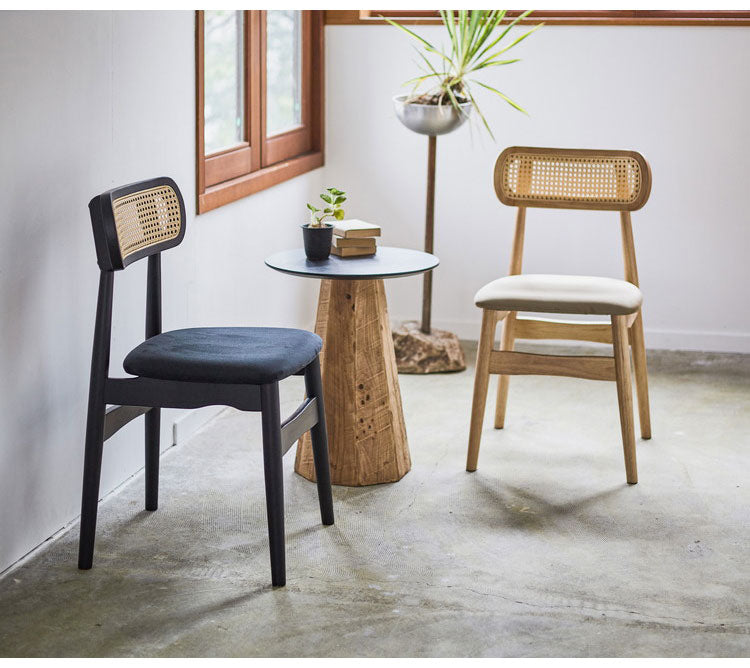 チェア チェア ダイニングチェア 木製 天然木 人口ラタン スエード調 ブラック チャコール ベージュ ナチュラル 北欧 おしゃれ 椅子 いす イス インテリア 省スペース コンパクト(代引不可)