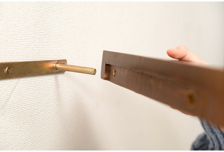 ウォールシェルフ マホガニー 壁掛け シェルフ 収納 収納棚 木製 天然木 ブラウン マホガニー材 木 おしゃれ シンプル ナチュラル 北欧 カントリー カントリー調(代引不可)