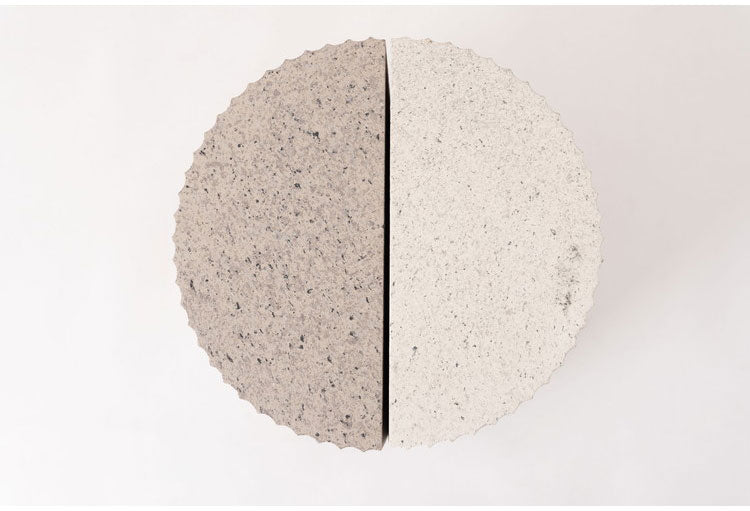 サイドテーブル 幅40cm 繊維板 おしゃれ シンプル シック モダン テラゾー柄 おしゃれ かわいい 角丸 ライトグレー ホワイト リビング ダイニング 寝室(代引不可)