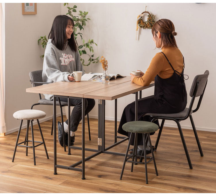 バタフライテーブル テーブル ダイニングテーブル バタフライテーブル バタフライ 伸縮 ナチュラル スチール 北欧 モダン シンプル 花台 台 デスク 作業台 おしゃれ(代引不可)