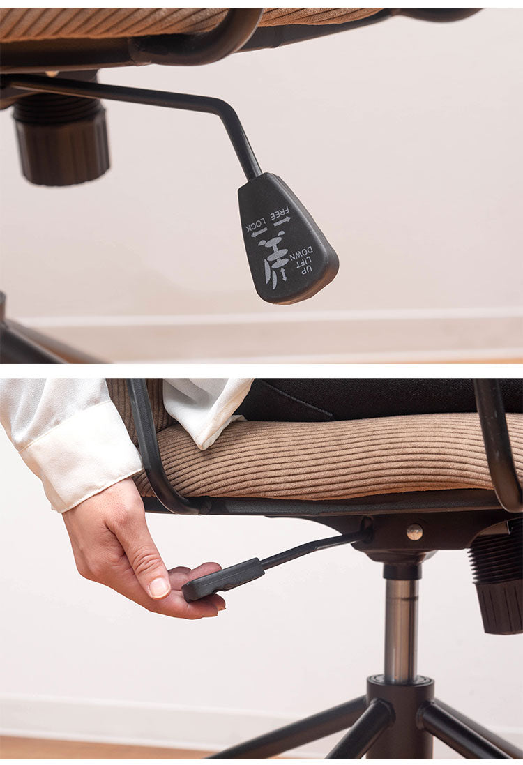 デスクチェア チェア 椅子 オフィスチェア いす おしゃれ レトロ ファブリック キャスター付 ロッキング 昇降 回転 スチール脚 インダストリアル 西海岸 モダン ヴィンテージ(代引不可)