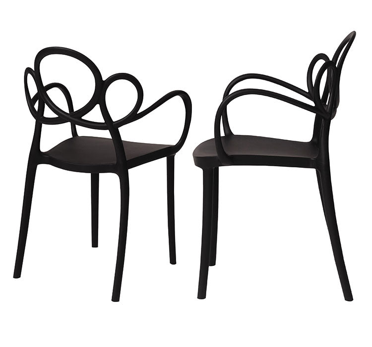 チェア 軽量 肘置き 肘あり ダイニングチェア 椅子 ダイニング リビング 食卓 曲線 個性的 おしゃれ 北欧 肘付き カフェ ポリプロピレン 持ち運び スタッキング可能 収納 お手入れ簡単(代引不可)