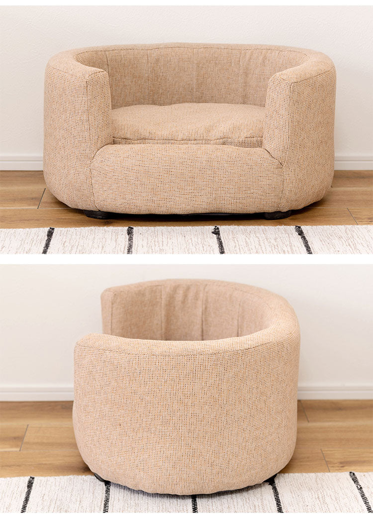 ペットソファ ソファ ペット用 ペット用品 ペット シンプル おしゃれ 北欧 愛犬 犬 猫 ドッグ キャット グレー アイボリー ファブリック 布地 クッション クッション取り外し カバーリング(代引不可)